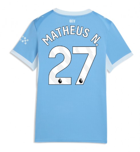Manchester City Matheus Nunes #27 Domácí Dres pro Dámské 2026-27 Krátký Rukáv Manchester City Matheus Nunes #27 Domácí Dres pro Dámské 2026-27 Krátký Rukáv